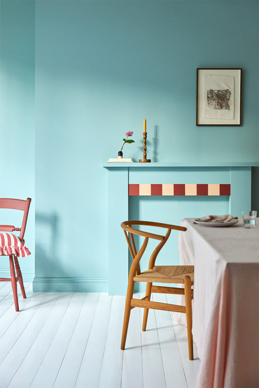 A Colourful Focal Point: A Fireplace Makeover